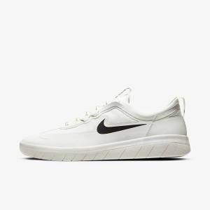 Women's Nike SB Nyjah Free 2 Skate Shoes White / Black | NK671DBK