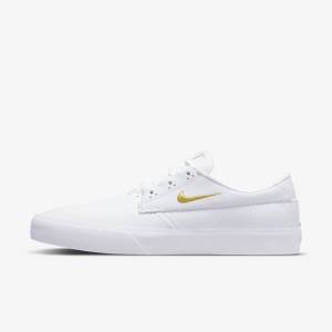 Women's Nike SB Shane PRM Skate Shoes White / Metal Gold | NK678CDT