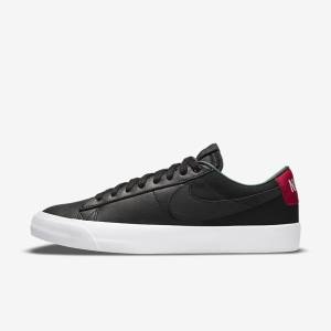 Women's Nike SB Zoom Blazer Low Pro GT Premium Sneakers Black / Red / Black | NK653BLY