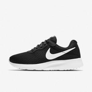 Women's Nike Tanjun Sneakers Black / White | NK935MUO