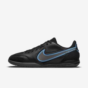 Women's Nike Tiempo Legend 9 Academy IC Indoor-Court Football Shoes Black / Grey | NK417QGU