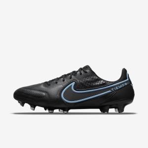 Women's Nike Tiempo Legend 9 Elite FG Firm-Ground Football Shoes Black / Grey | NK586KXO