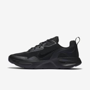 Women's Nike Wearallday Sneakers Black | NK403GTS