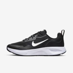 Women's Nike Wearallday Sneakers Black / White | NK769LDZ