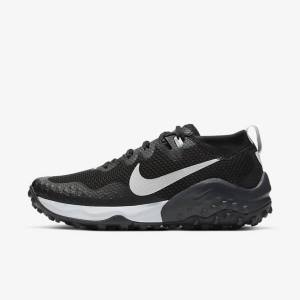 Women's Nike Wildhorse 7 Trail Running Shoes Black / Dark Grey / Platinum | NK265MAB