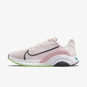 Women's Nike ZoomX SuperRep Surge Endurance Class Training Shoes Light Pink / Green / Black | NK057ADO